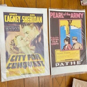 1940 City for Conquest and 1916 Pearl of the Army Movie Posters